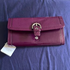 Coach Soho Buckle Slim Envelope Wallet F47785 PLUM